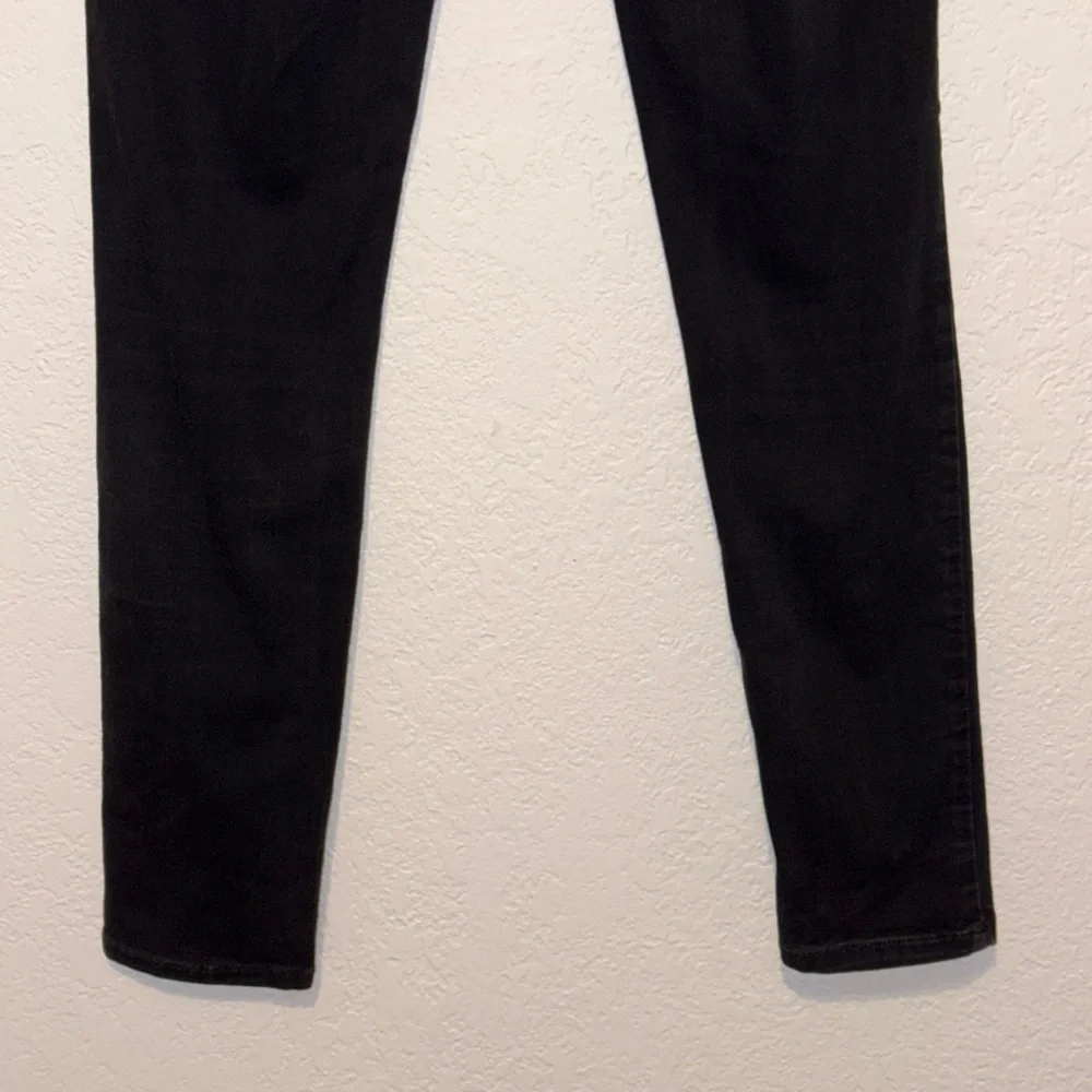 Old Navy Rockstar Mid-Rise Black Skinny Jeans (Size 8 Long)